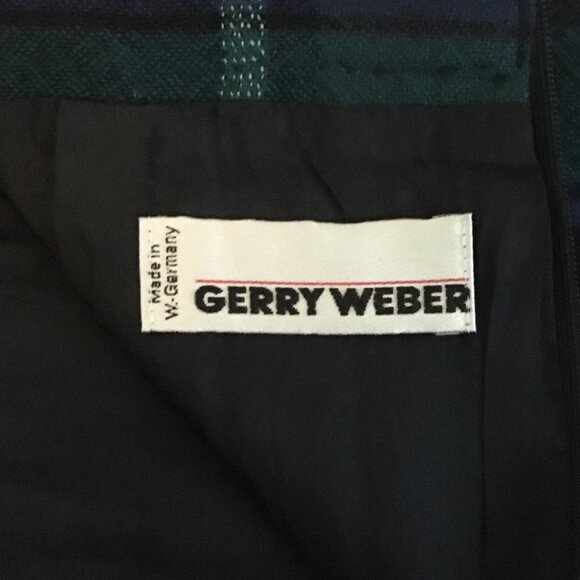 Vintage Gerry Weber Plaid Pleated Wool Skirt 27W - Picture 12 of 12